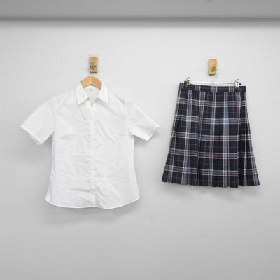 【中古】徳島県 生光学園中学校・高等学校 女子制服 2点 (シャツ・スカート) sf040697