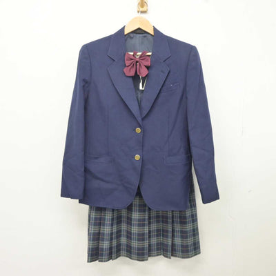 【中古】宮城県 蒲町中学校 女子制服 4点 (ブレザー・ベスト・スカート) sf040732