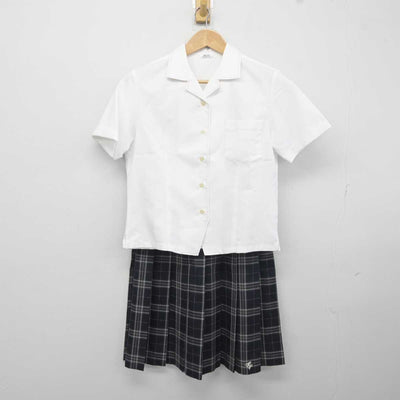 【中古】秋田県 秋田北鷹高等学校 女子制服 2点 (シャツ・スカート) sf040735