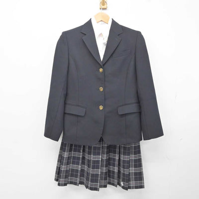 【中古】秋田県 秋田北鷹高等学校 女子制服 3点 (ブレザー・シャツ・スカート) sf040737