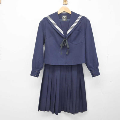 【中古】愛知県 葉栗中学校 女子制服 3点 (セーラー服・スカート) sf040741