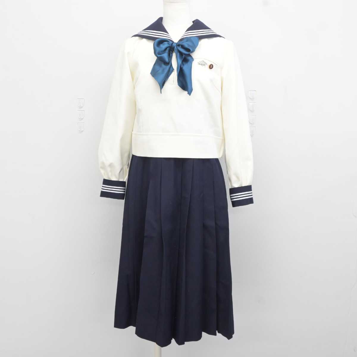 【中古】東京都 東京女学館中学校 女子制服 3点 (セーラー服・スカート) sf040766