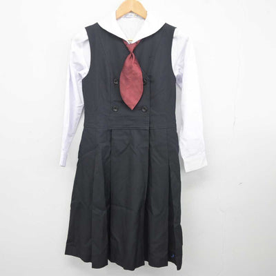 【中古】兵庫県 関西学院中学部 女子制服 5点 (ブレザー・シャツ・ジャンパースカート) sf040816