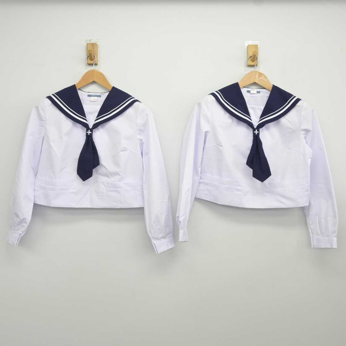 【中古】山形県 山形市立第十中学校 女子制服 4点 (セーラー服) sf040825