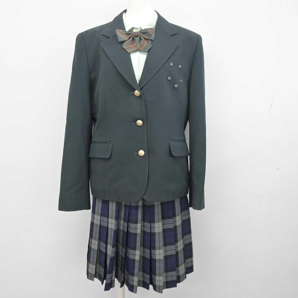 【中古】福岡県 西南学院高等学校 女子制服 4点 (ブレザー・シャツ・スカート) sf040826