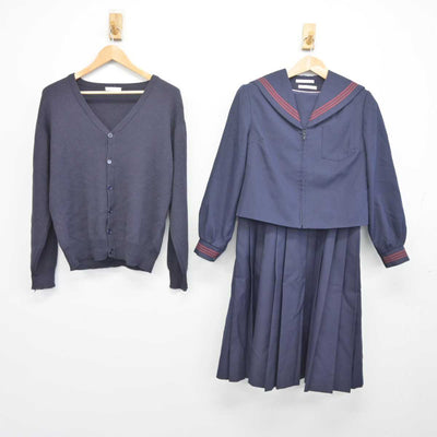 【中古】茨城県 土浦第四中学校 女子制服 3点 (セーラー服・ニット・ジャンパースカート) sf040873