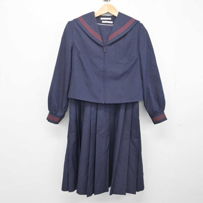 【中古】茨城県 土浦第四中学校 女子制服 3点 (セーラー服・ニット・ジャンパースカート) sf040873