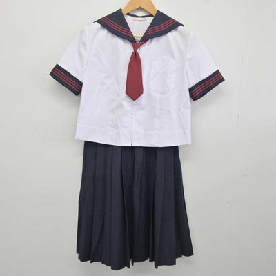 【中古】茨城県 土浦第四中学校 女子制服 4点 (セーラー服・スカート) sf040874