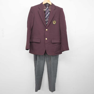 【中古】茨城県 常総学院高等学校 男子制服 4点 (ブレザー・ズボン) sf040877