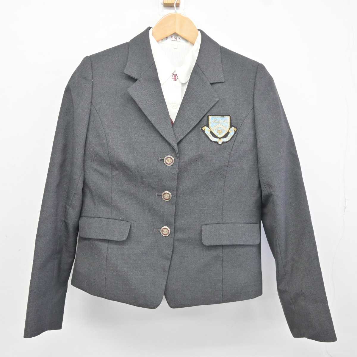 【中古】東京都 日本音楽高等学校 女子制服 3点 (ブレザー・ニット・シャツ) sf040884