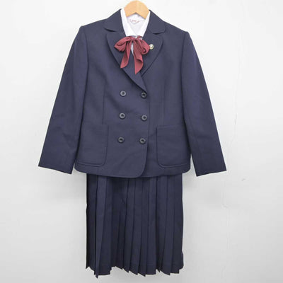 【中古】愛知県 椙山女学園中学校 女子制服 6点 (ブレザー・シャツ・ジャンパースカート) sf040888