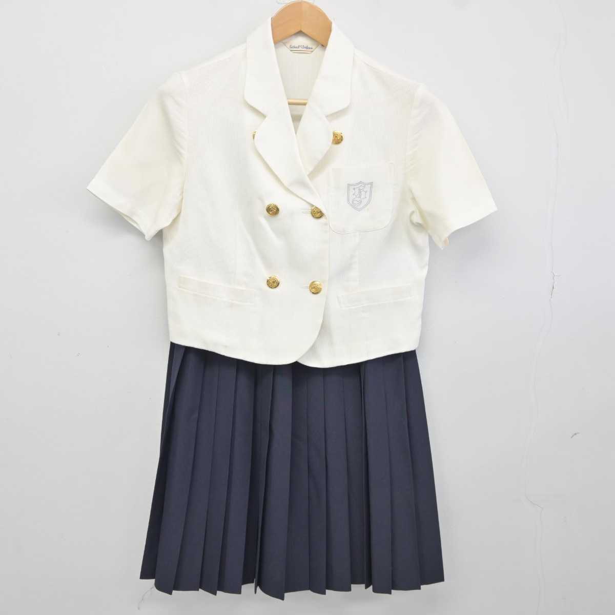 【中古】愛知県 椙山女学園高等学校 女子制服 2点 (シャツ・スカート) sf040890