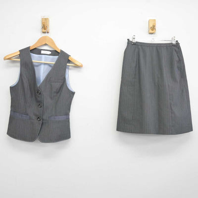 【中古】 事務服 女子制服 2点 (ベスト・スカート) sf040897