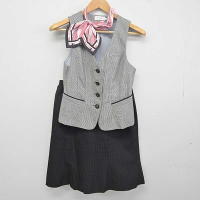 【中古】 事務服 女子制服 3点 (ベスト・スカート) sf040899