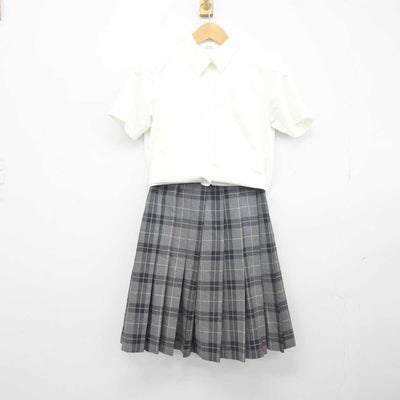 【中古】京都府 桃山高等学校 女子制服 3点 (シャツ・スカート) sf040915