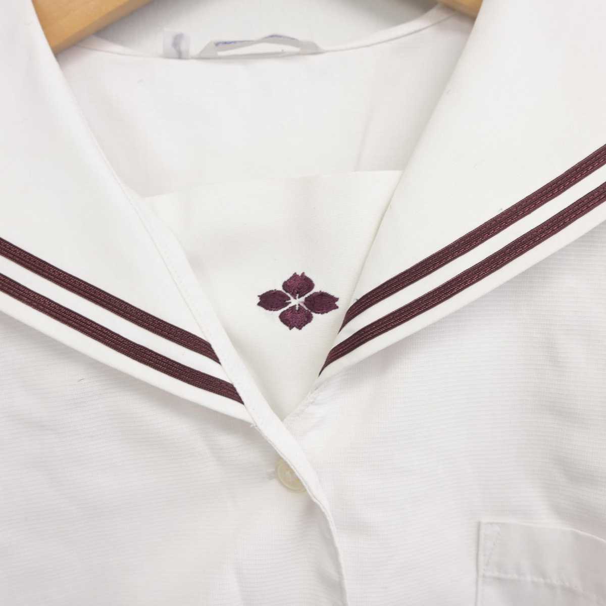 【中古】群馬県 共愛学園中学校 女子制服 2点 (セーラー服) sf040921