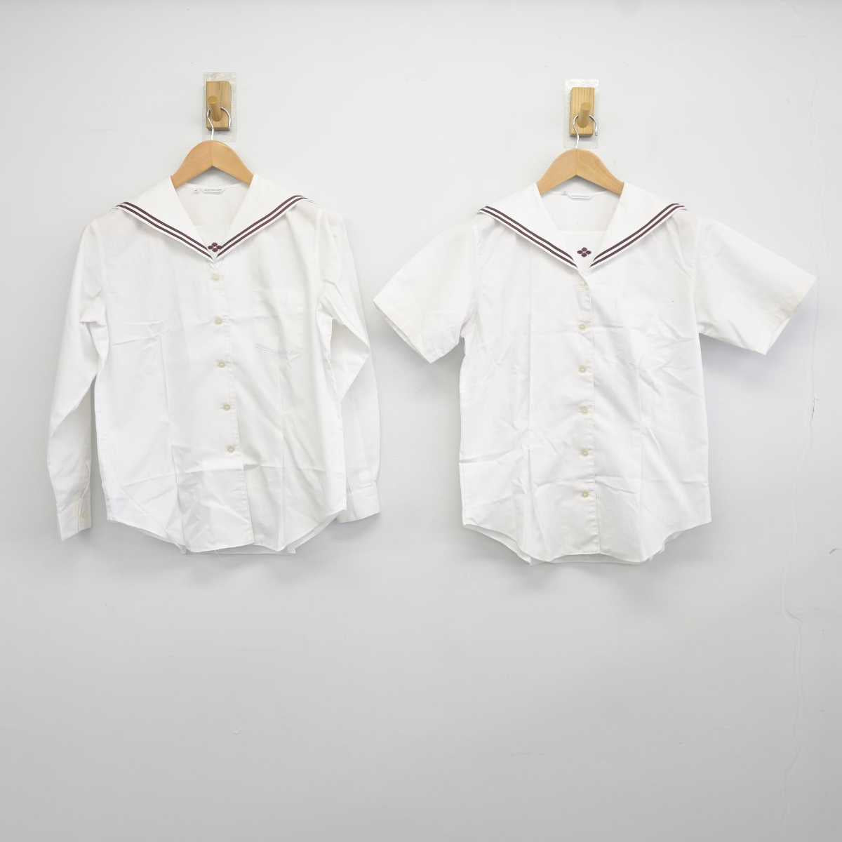 【中古】群馬県 共愛学園中学校 女子制服 2点 (セーラー服) sf040922