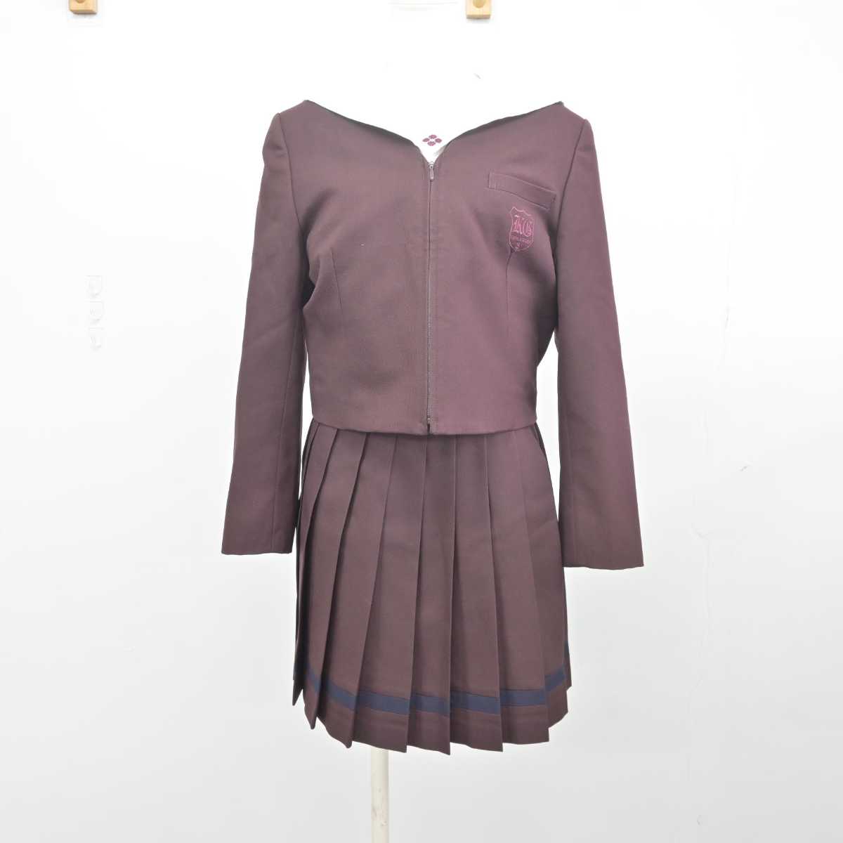 【中古】群馬県 共愛学園高等学校 女子制服 4点 (ブレザー・セーラー服・ベスト・スカート) sf040926