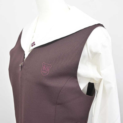 【中古】群馬県 共愛学園高等学校 女子制服 4点 (ブレザー・セーラー服・ベスト・スカート) sf040926