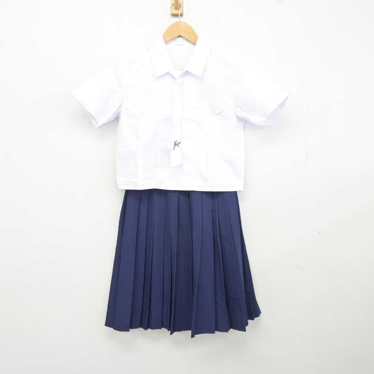 【中古】高知県 高知大学教育学部附属中学校 女子制服 4点 (シャツ・スカート) sf040941