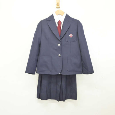 【中古】神奈川県 飯島中学校 女子制服 6点 (ブレザー・シャツ・ベスト・スカート) sf040946