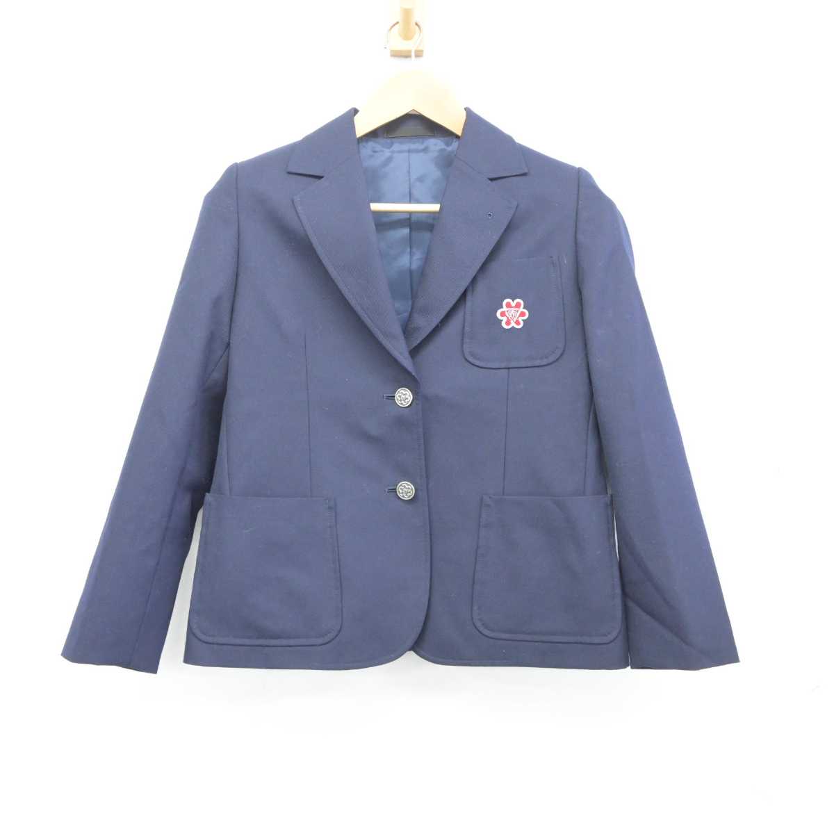 【中古】神奈川県 飯島中学校 女子制服 6点 (ブレザー・シャツ・ベスト・スカート) sf040946