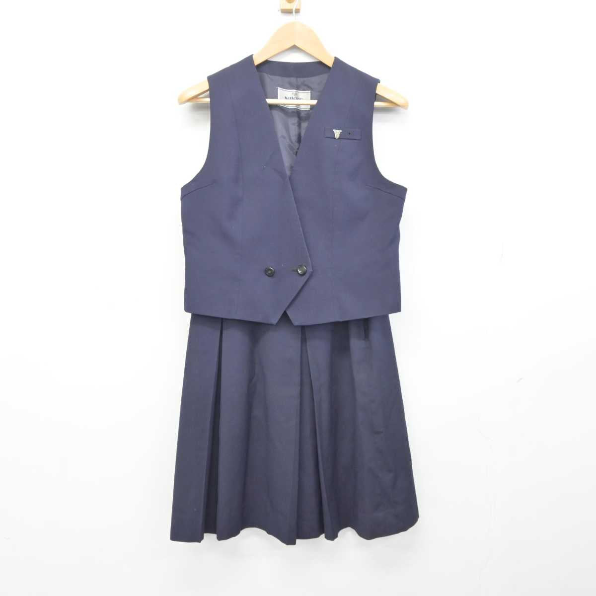 【中古】千葉県 千葉商業高等学校 女子制服 3点 (ベスト・スカート) sf040949