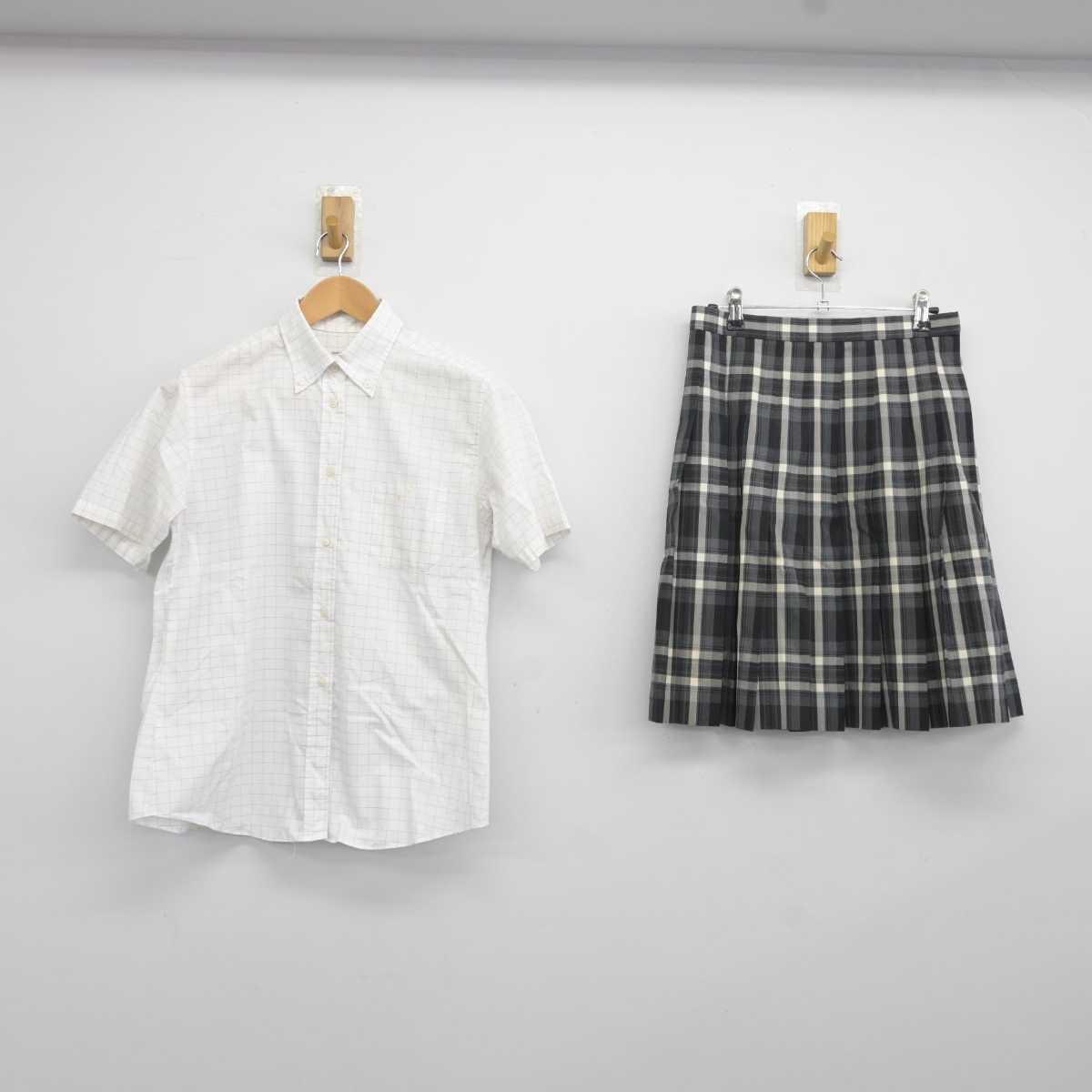 【中古】神奈川県 平塚中等教育学校 女子制服 2点 (シャツ・スカート) sf040954