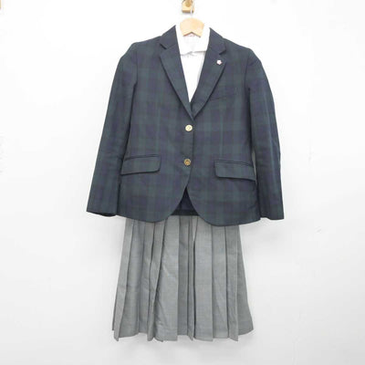 【中古】長崎県 長崎日本大学高等学校 女子制服 4点 (ブレザー・ベスト・シャツ・スカート) sf040960