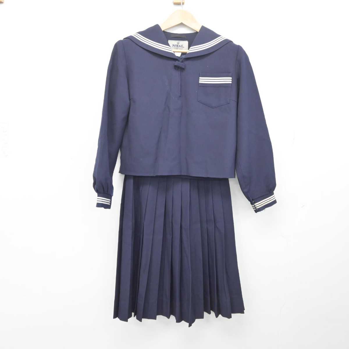 【中古】兵庫県 播磨中学校 女子制服 2点 (セーラー服・スカート) sf040962