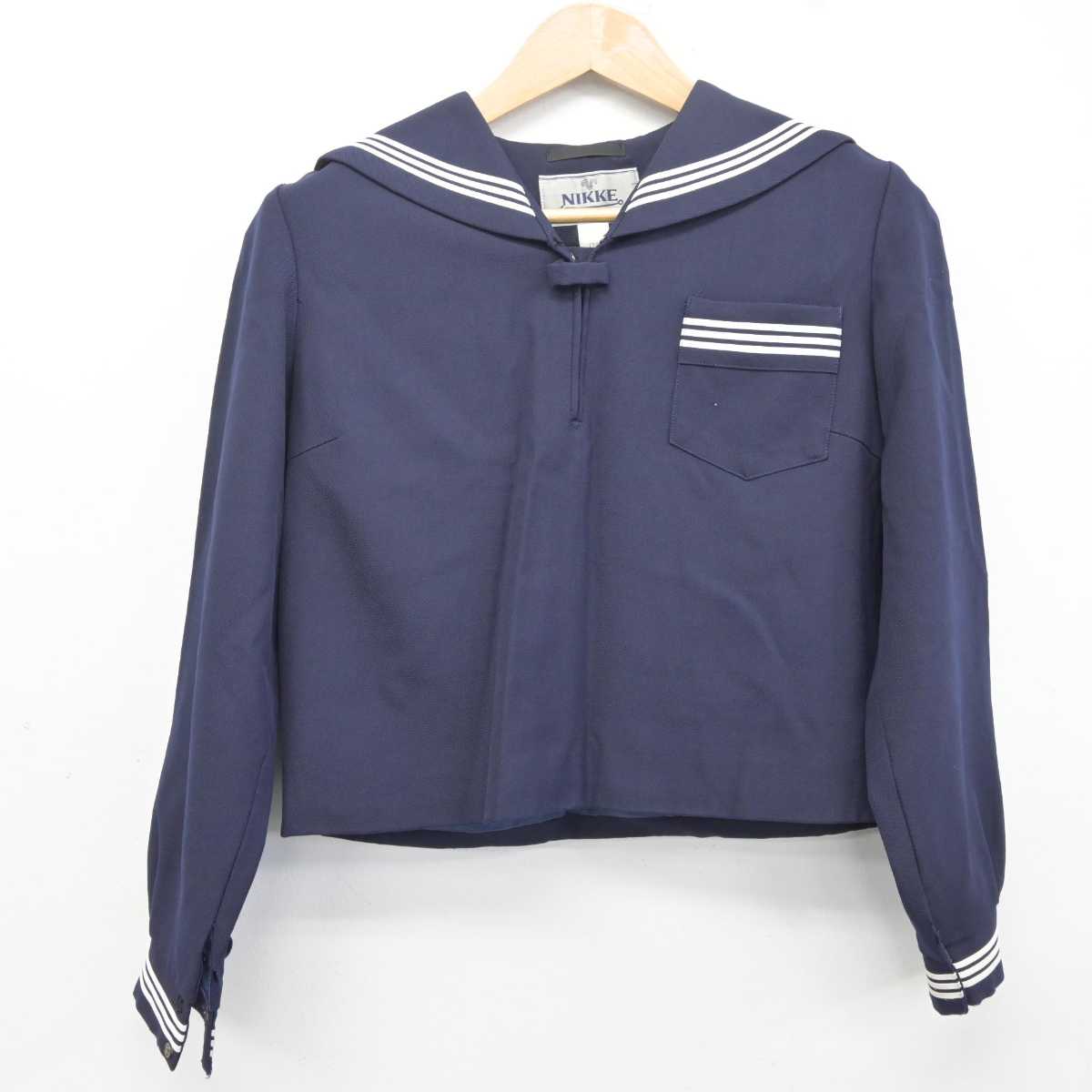 【中古】兵庫県 播磨中学校 女子制服 2点 (セーラー服・スカート) sf040963