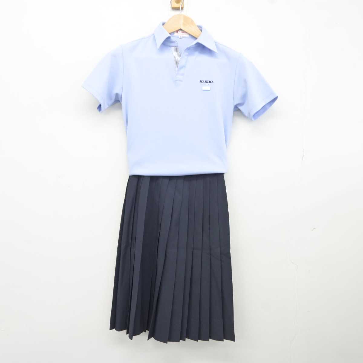 【中古】兵庫県 播磨中学校 女子制服 3点 (シャツ・スカート) sf040965