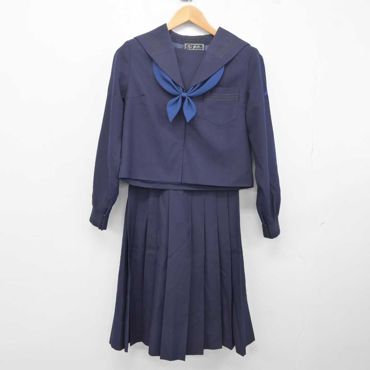 【中古】山梨県 韮崎西中学校 女子制服 3点 (セーラー服・スカート) sf040975