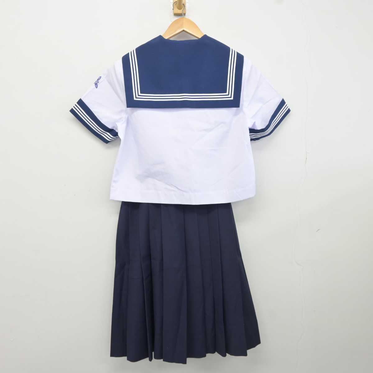 【中古】山梨県 韮崎西中学校 女子制服 3点 (セーラー服・スカート) sf040976