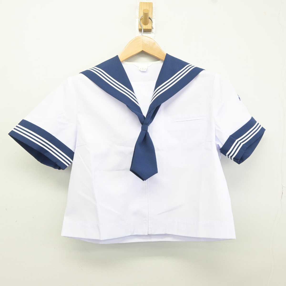 【中古】山梨県 韮崎西中学校 女子制服 3点 (セーラー服・スカート) sf040976