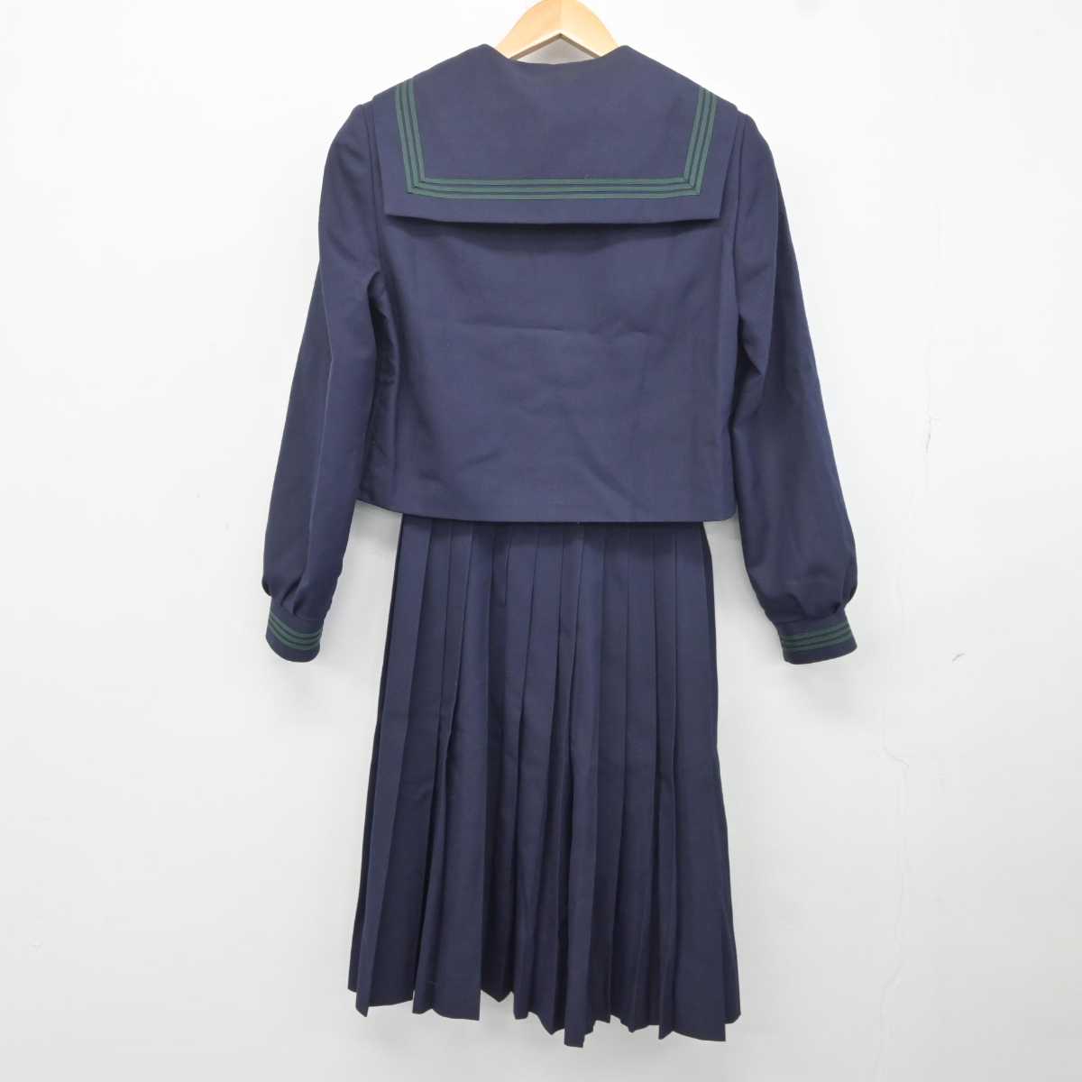 【中古】兵庫県 飾磨西中学校 女子制服 3点 (セーラー服・スカート) sf040991