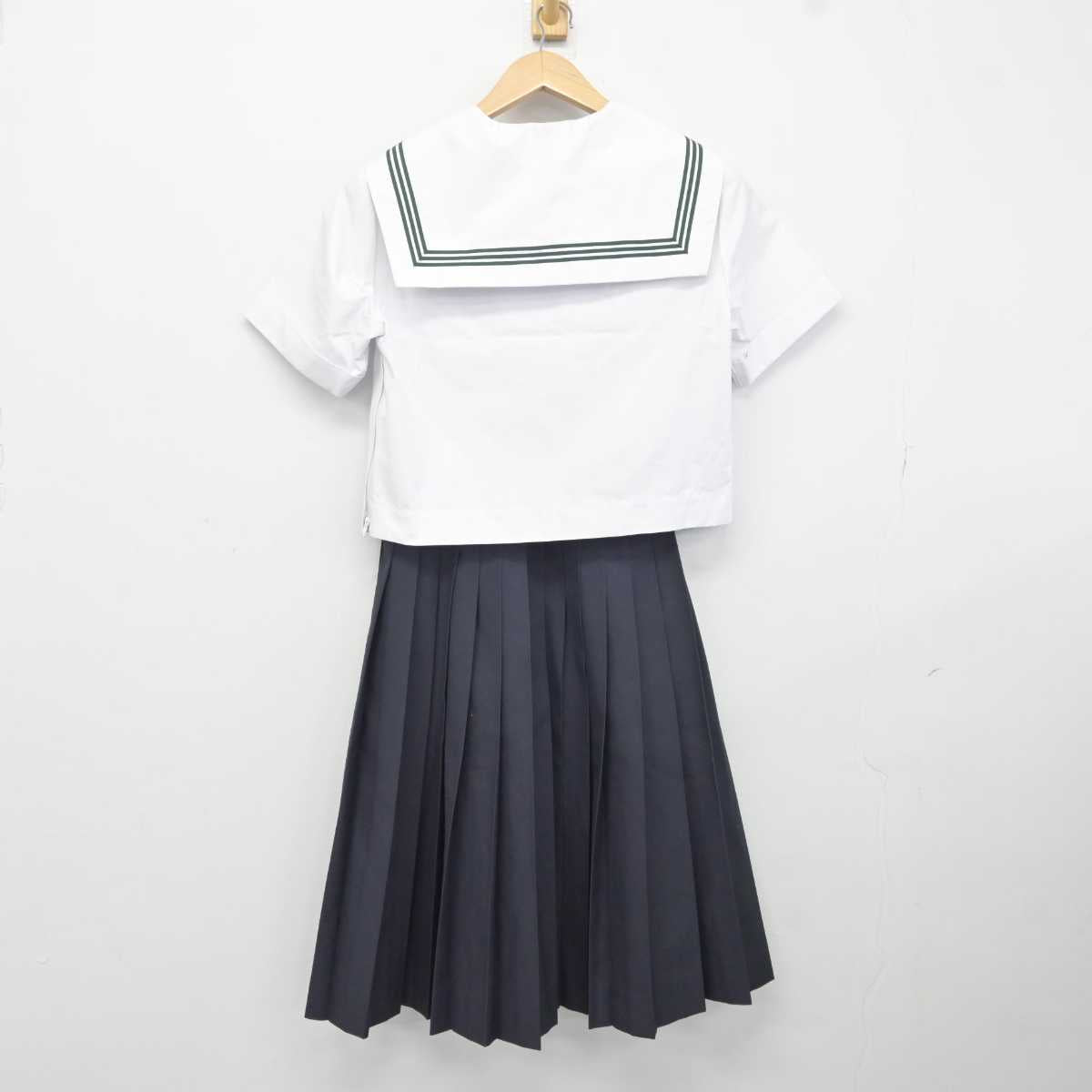 【中古】兵庫県 飾磨西中学校 女子制服 4点 (セーラー服・スカート) sf040992