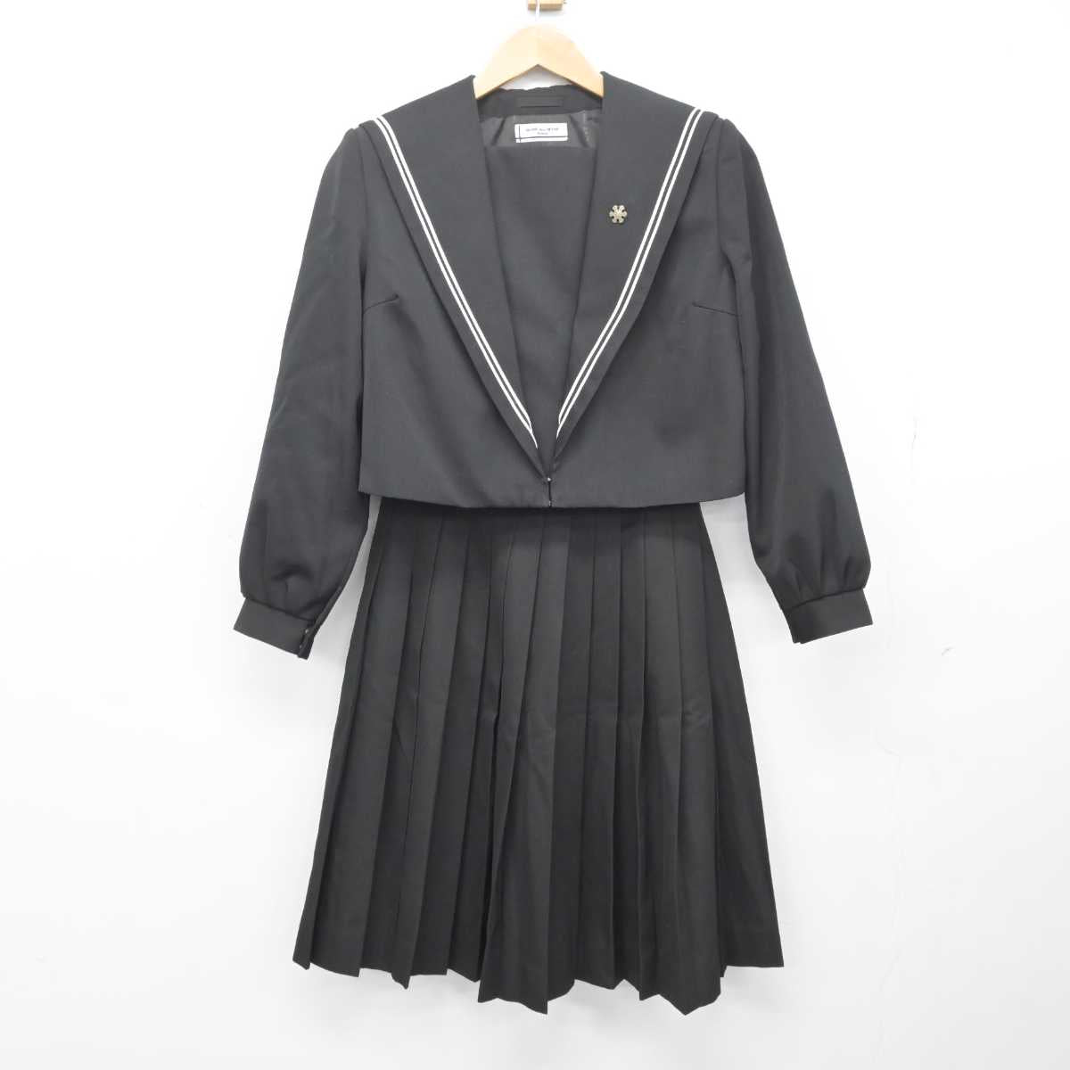 【中古】愛媛県 今治西高等学校 女子制服 2点 (セーラー服・スカート) sf040993