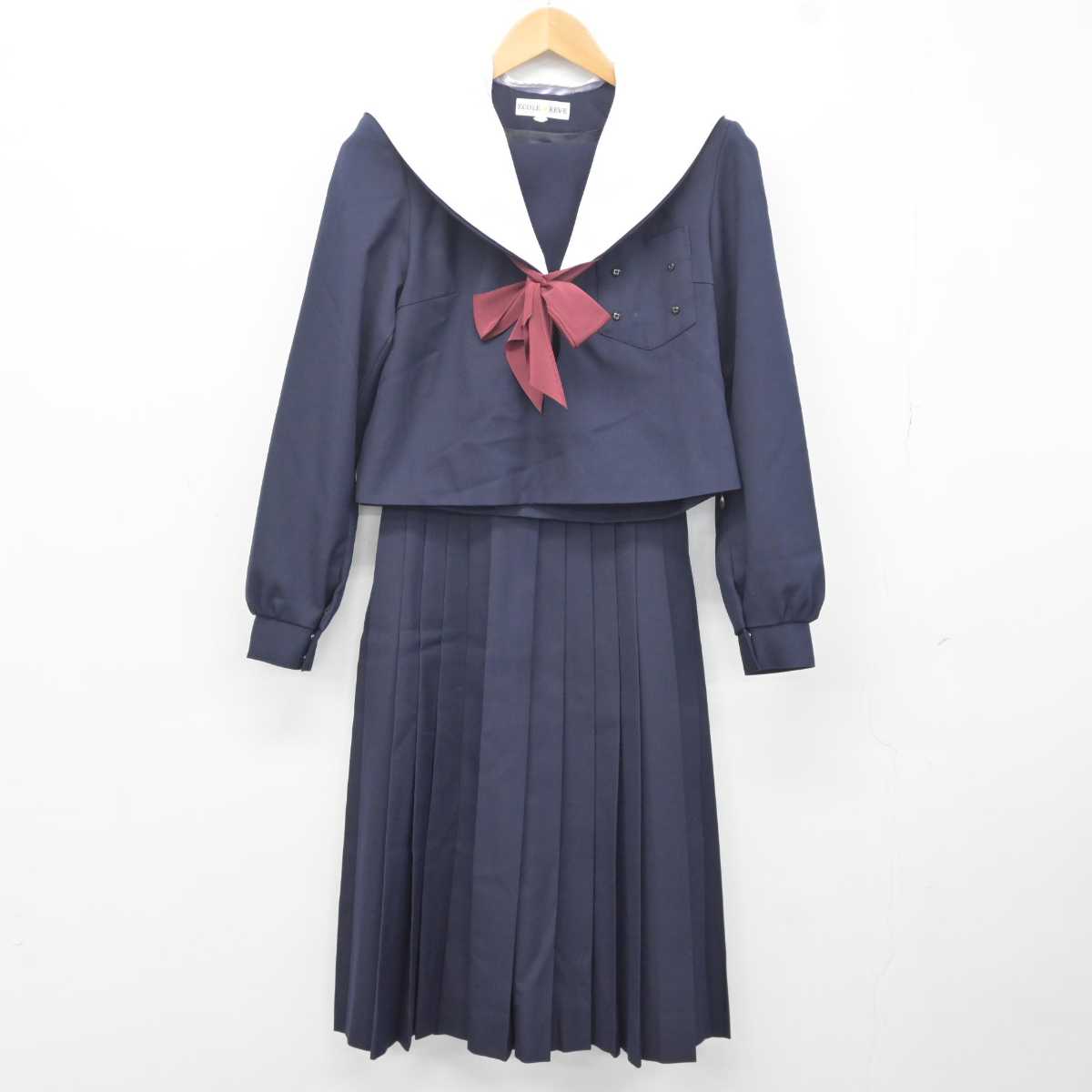 【中古】愛知県 豊明市立栄中学校 女子制服 3点 (セーラー服・スカート) sf041001