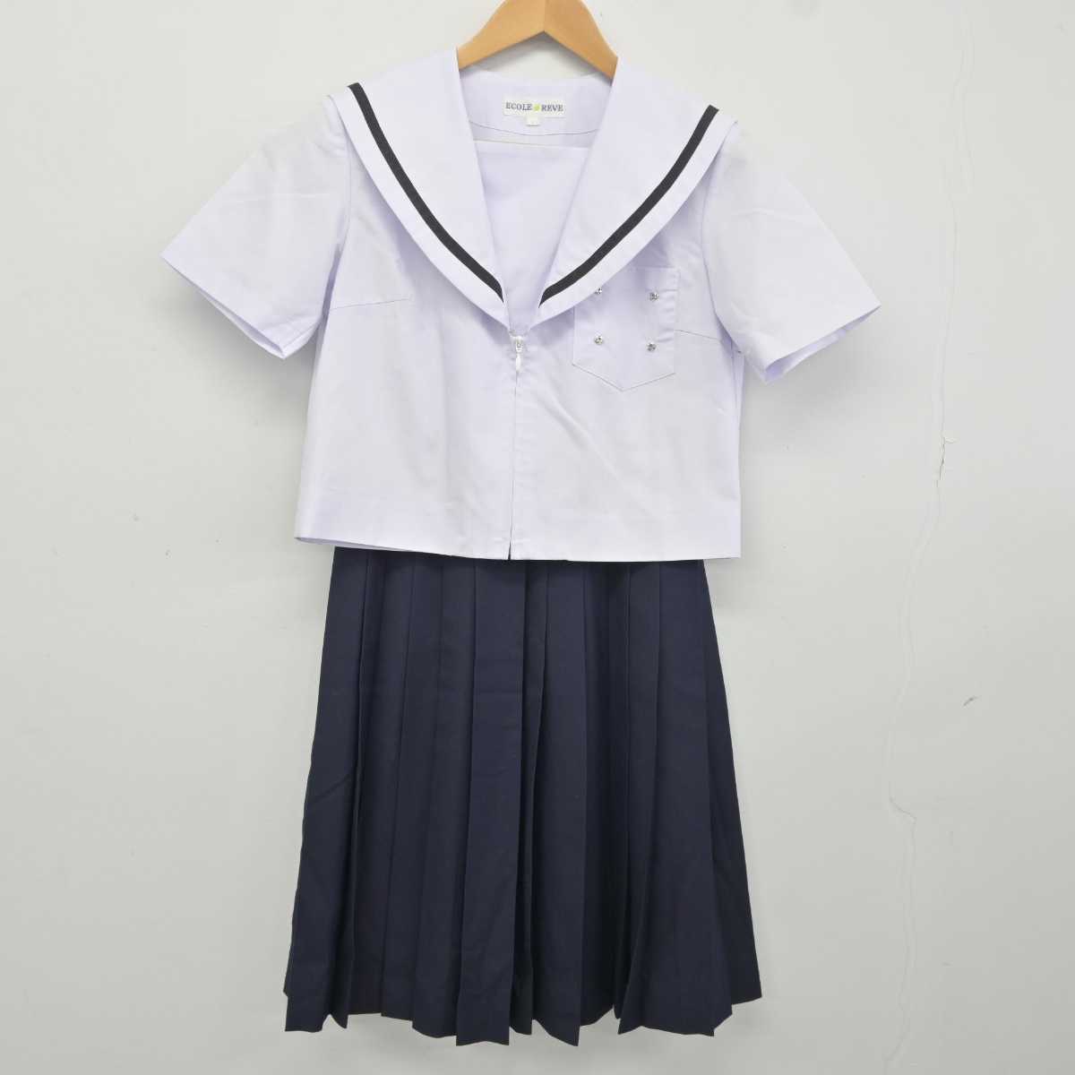 【中古】愛知県 豊明市立栄中学校 女子制服 2点 (セーラー服・スカート) sf041004