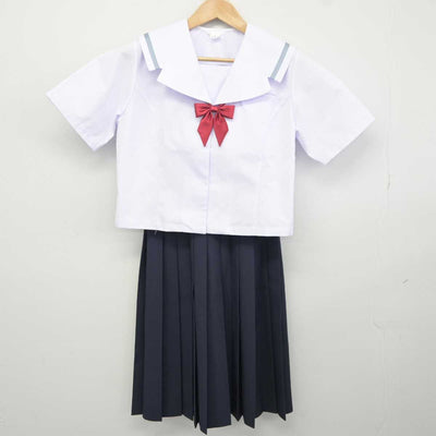 【中古】福井県 粟野中学校 女子制服 4点 (セーラー服・スカート) sf041013