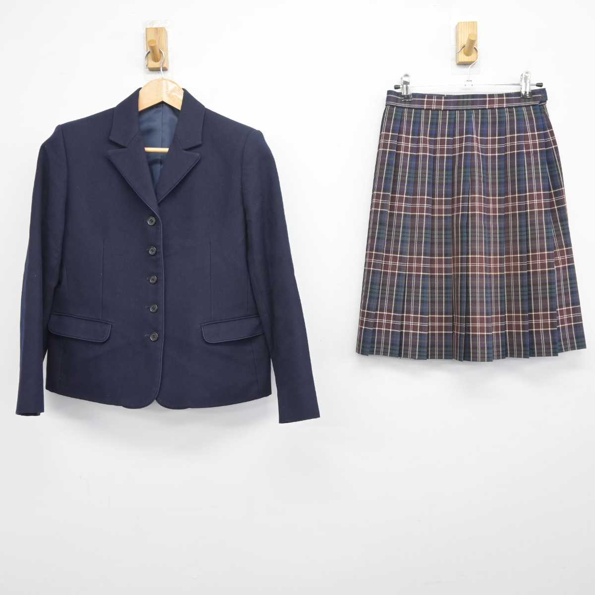 【中古】岡山県 操山高等学校 女子制服 2点 (ブレザー・スカート) sf041017