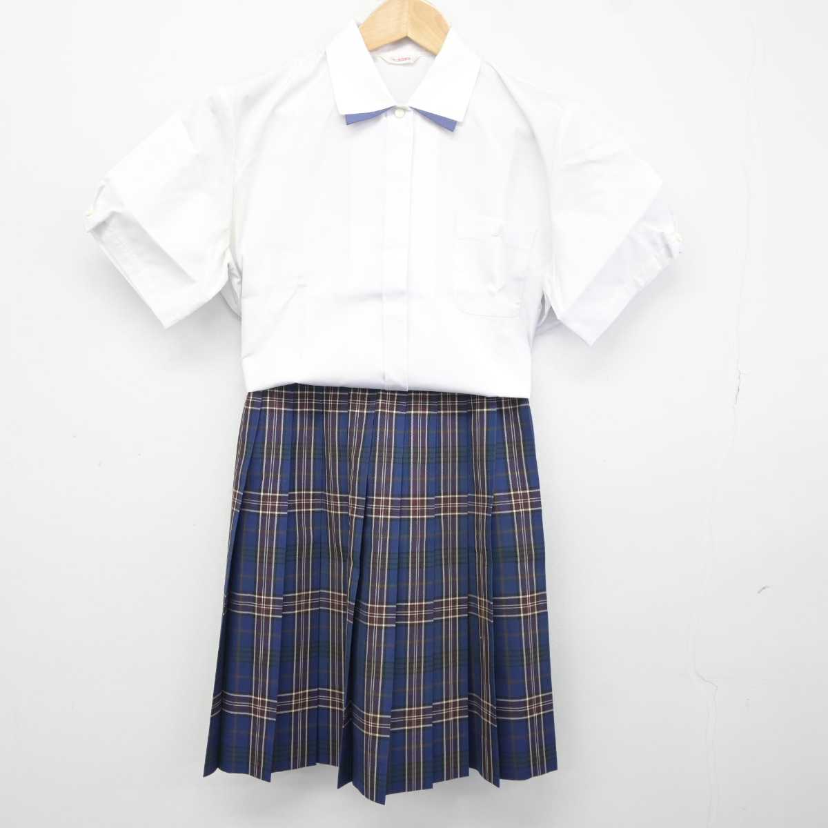 【中古】岡山県 操山高等学校 女子制服 3点 (シャツ・スカート) sf041018