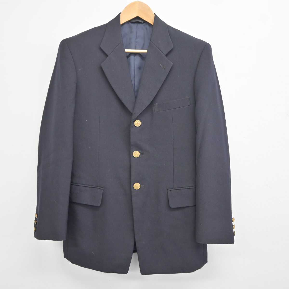 【中古】岡山県 明誠学院高等学校 男子制服 2点 (ブレザー・ズボン) sf041020