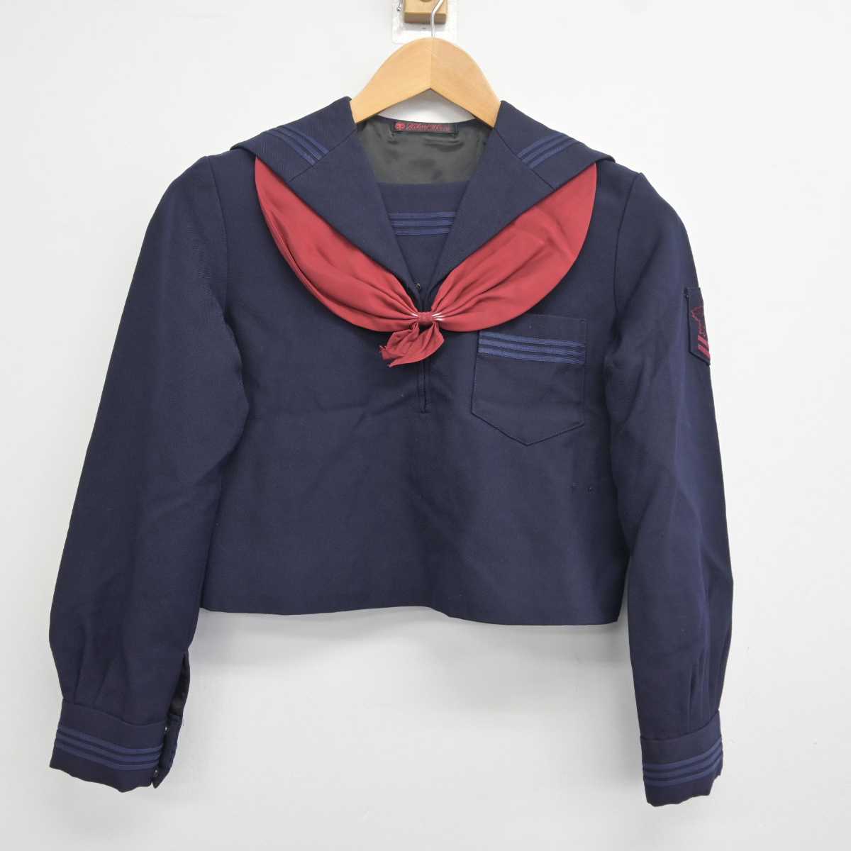 【中古】山梨県 山梨英和中学校 女子制服 3点 (セーラー服・スカート) sf041021