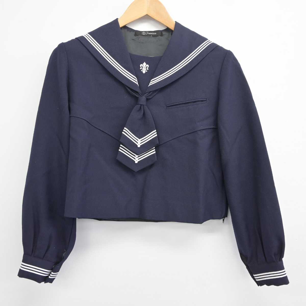 【中古】宮城県 仙台白百合学園高等学校 女子制服 3点 (セーラー服・スカート) sf041023