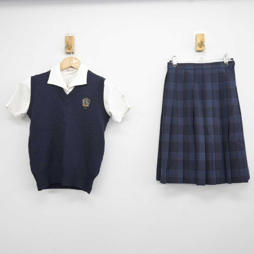 中古】佐賀県 小城高等学校 女子制服 3点 (ニットベスト・シャツ 中古】佐賀県 小城高等学校 女子制服 3点 (ニットベスト・シャツ