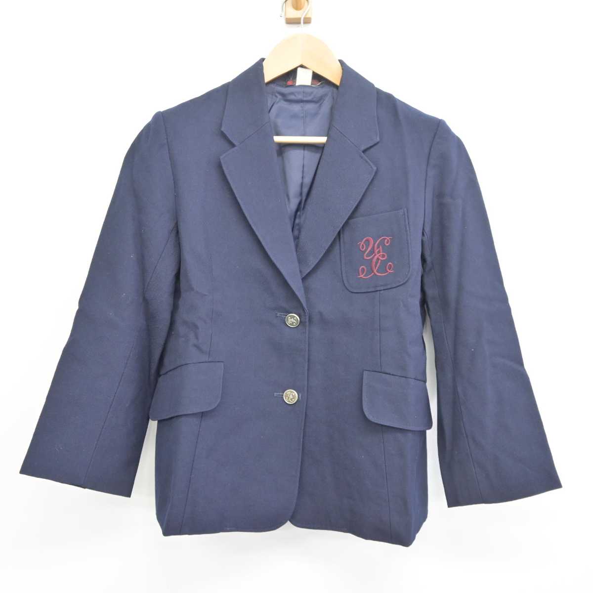 【中古】山梨県 山梨英和中学校 女子制服 2点 (ブレザー・ニット) sf041045