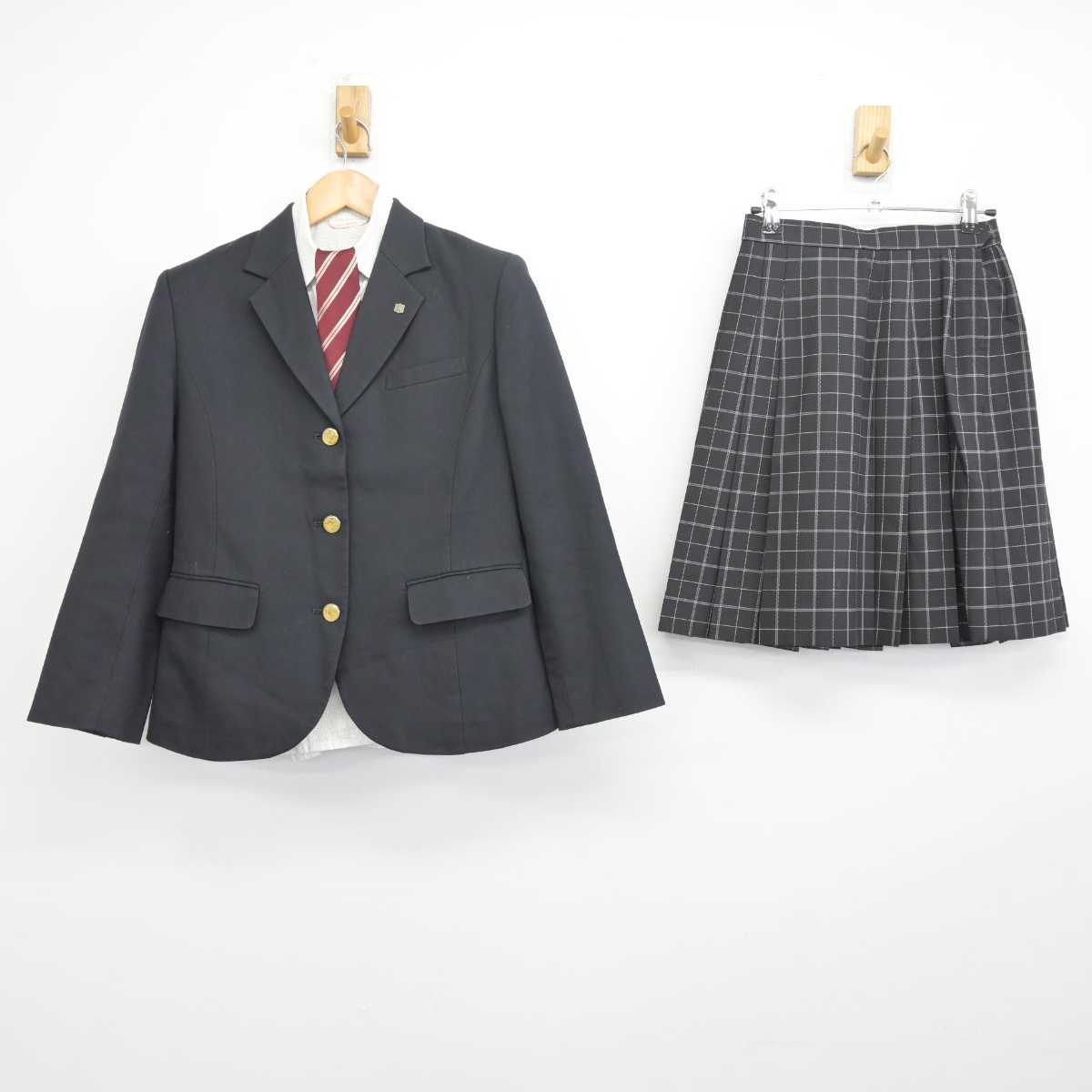 【中古】栃木県 小山城南高等学校 女子制服 5点 (ブレザー・シャツ・スカート) sf041046