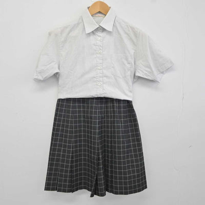 【中古】栃木県 小山城南高等学校 女子制服 2点 (シャツ・スカート) sf041048